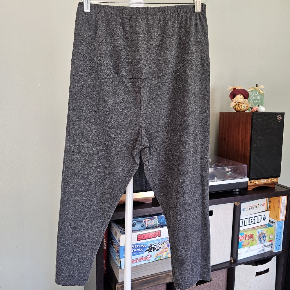 Planet Motherhood Gray Capri Casual Maternity Pants Size Large